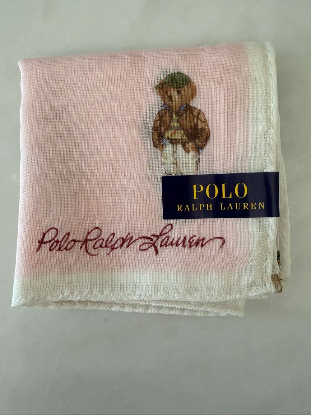 🧸 Polo Ralph Lauren 13x13 Handkerchief 🧸 - Picture 1 of 2